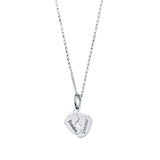 Feet Personalized Charm Necklace in 14K White Gold