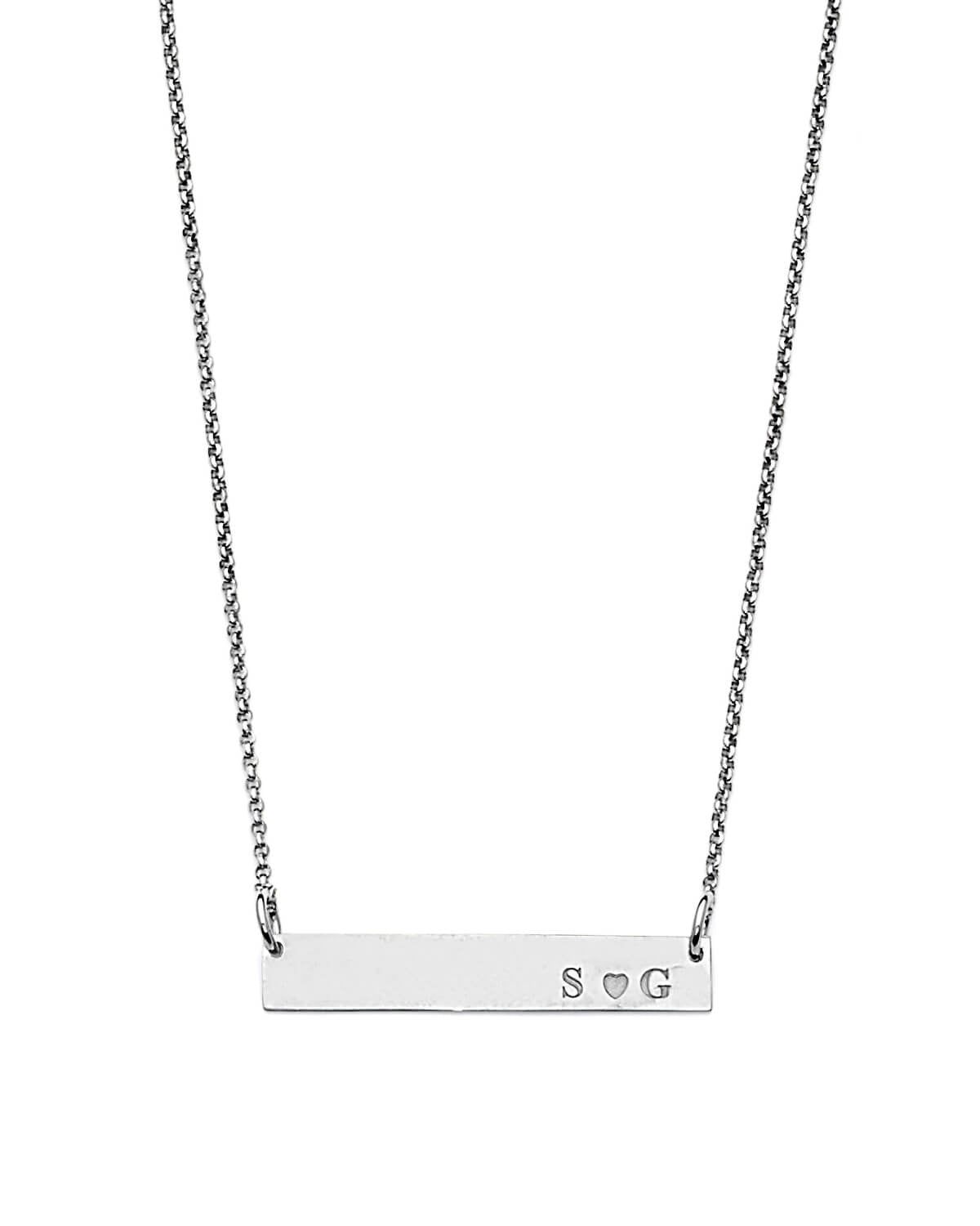 Personalized Charm Necklace in 14K White Gold