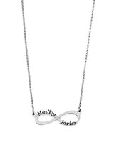 Infinity Personalized Charm Necklace in 14K White Gold
