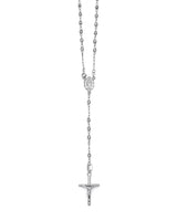 Crucifix Five-Decade Rosary Necklace in 14K White Gold