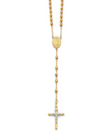 Crucifix Five-Decade Rosary Necklace in 14K Two-Tone Gold