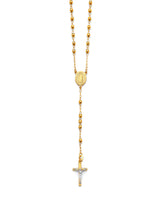 Crucifix Five-Decade Rosary Necklace in 14K Two-Tone Gold