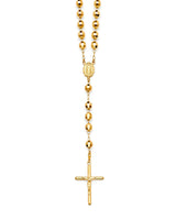 Crucifix Five-Decade Rosary Necklace in 14K Gold