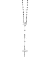 Crucifix Five-Decade Rosary Necklace in 14K White Gold