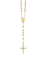 Crucifix Five-Decade Rosary Necklace in 14K Two-Tone Gold