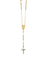 Crucifix Five-Decade Rosary Necklace in 14K Two-Tone Gold