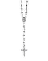 Crucifix Five-Decade Rosary Necklace in 14K White Gold