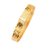 Solid Ladies 7-Day Single Bangle in 14K Gold