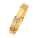 Solid Ladies 7-Day Single Bangle in 14K Gold