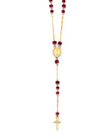 Cross Five-Decade Rosary Necklace in 14K Gold