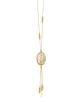 Adjustable Cross Rosary Necklace in 14K Gold