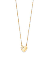 Adjustable Heart Charm Necklace in 14K Gold