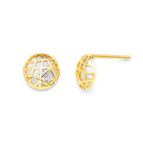 Stud Earrings in 14K Gold and Butterfly Backing