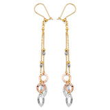 Tassel Earrings in 14K Tri-Color Gold
