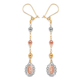 Guadalupe Tassel Earrings in 14K Tri-Color Gold