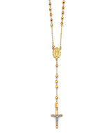 Crucifix Five-Decade Rosary Necklace in 14K Two-Tone Gold