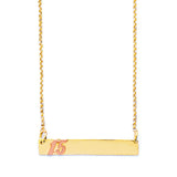 Personalized Necklace in 14K Two-Tone Gold