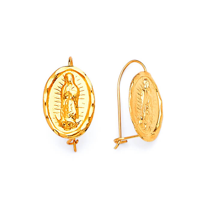 Guadalupe Dangling Earrings in 14K Gold and Butterfly Backing
