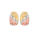 Guadalupe Stud Earrings in 14K Tri-Color Gold