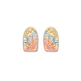 Guadalupe Stud Earrings in 14K Tri-Color Gold