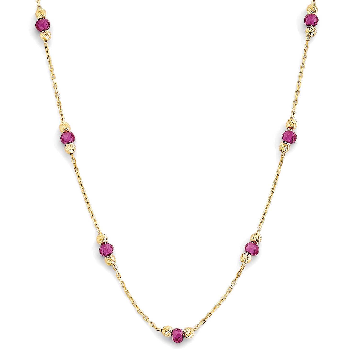 Adjustable Charm Necklace in 14K Gold