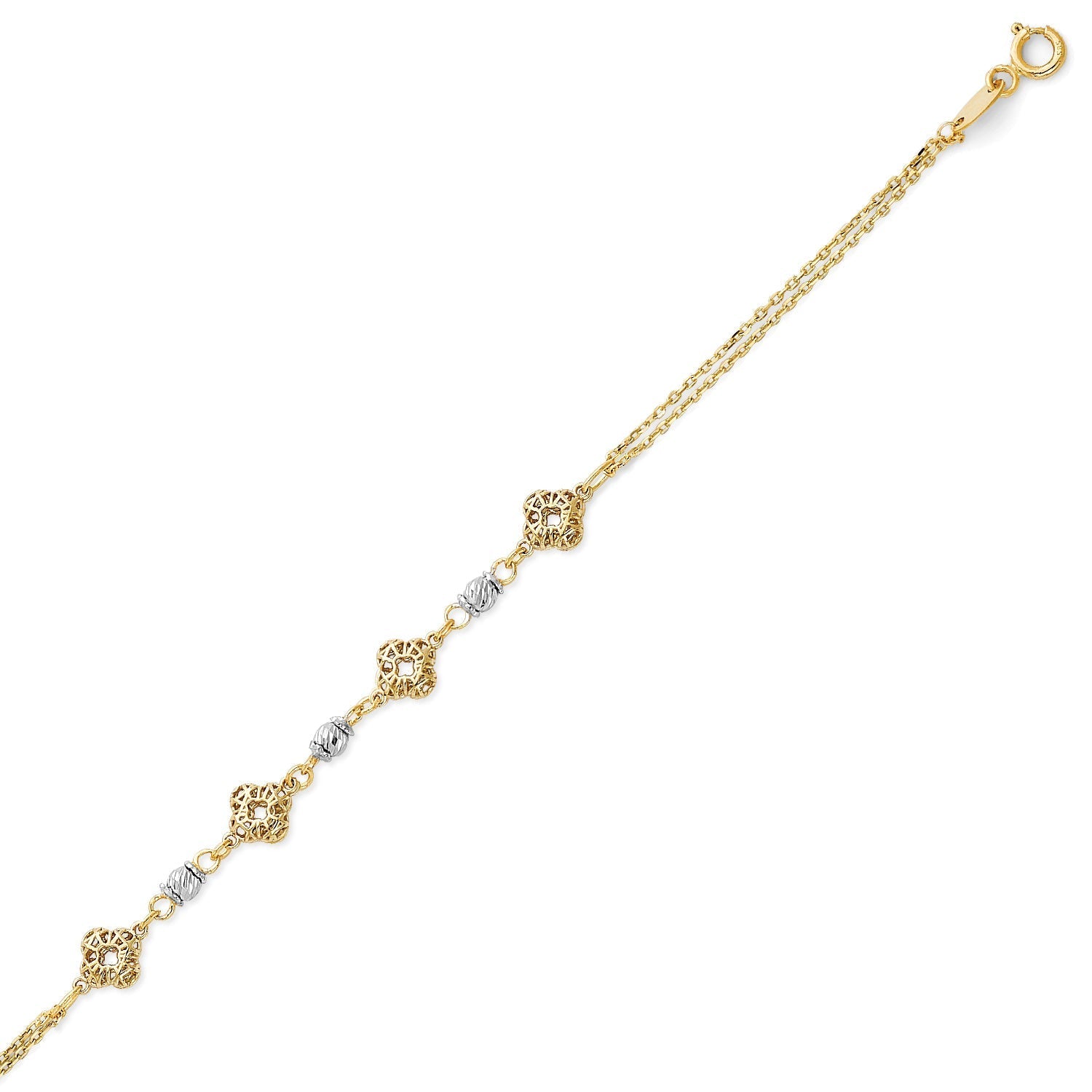 Ladies Bracelet in 14K Two-Tone Gold