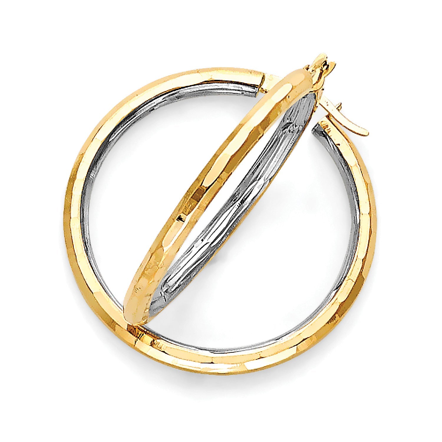 Hoop Earrings in 14K Two-Tone Gold