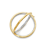 Hoop Earrings in 14K Two-Tone Gold