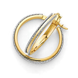 Hoop Earrings in 14K Two-Tone Gold