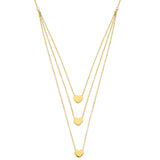 Adjustable Heart Charm Necklace in 14K Gold