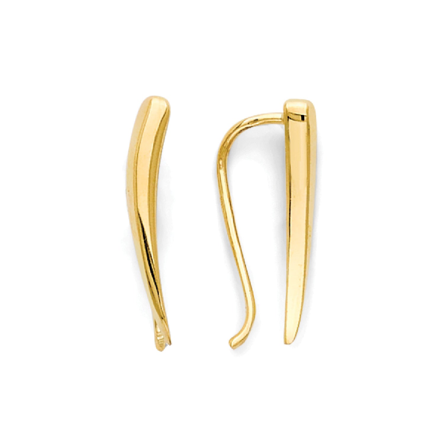 Spike Crawler Stud Earrings in 14K Gold