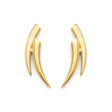 Spike Crawler Stud Earrings in 14K Gold