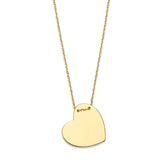 Adjustable Heart Personalized Charm Necklace in 14K Gold