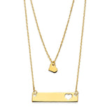 Adjustable Heart Personalized Charm Necklace in 14K Gold