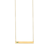 Adjustable Multi-Color CZ Personalized Charm Necklace in 14K Gold