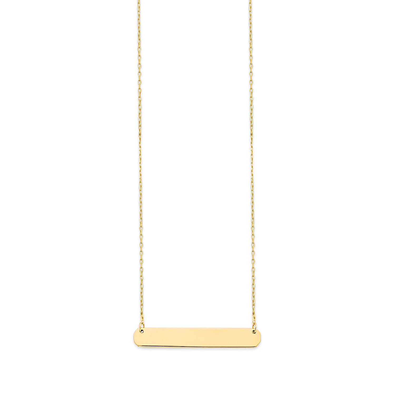 Adjustable Personalized Charm Necklace in 14K Gold