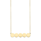 Adjustable Personalized Charm Necklace in 14K Gold