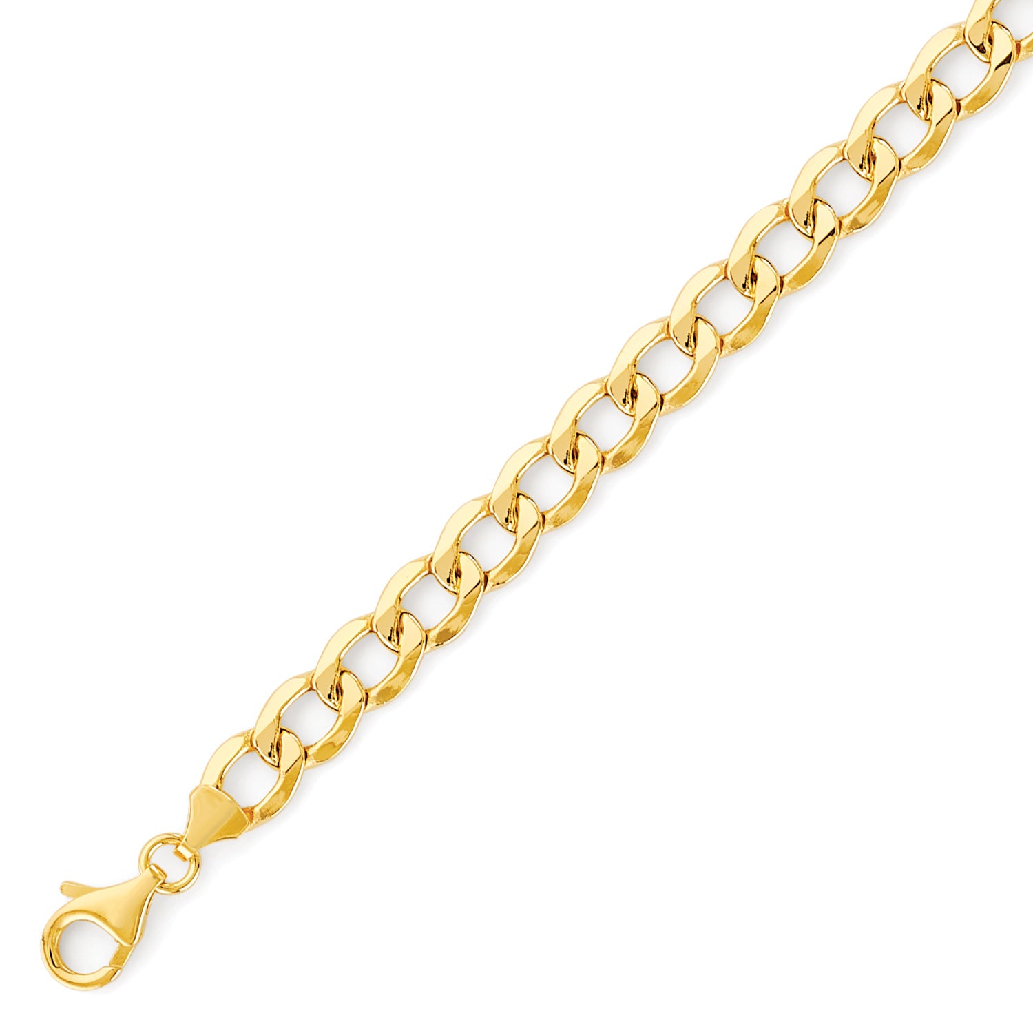 Cuban Mens Link Bracelet in 14K Gold