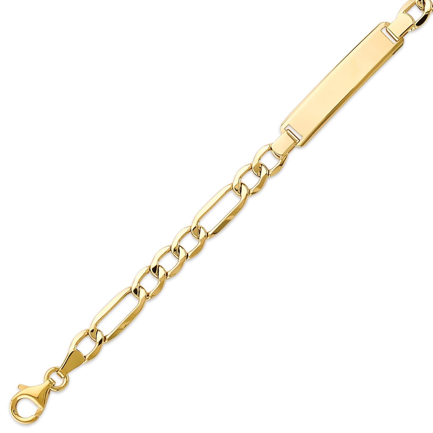 Figaro Kids ID Bracelet in Gold