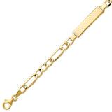 Figaro Kids ID Bracelet in Gold
