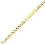 Cuban Unisex ID Bracelet in Gold