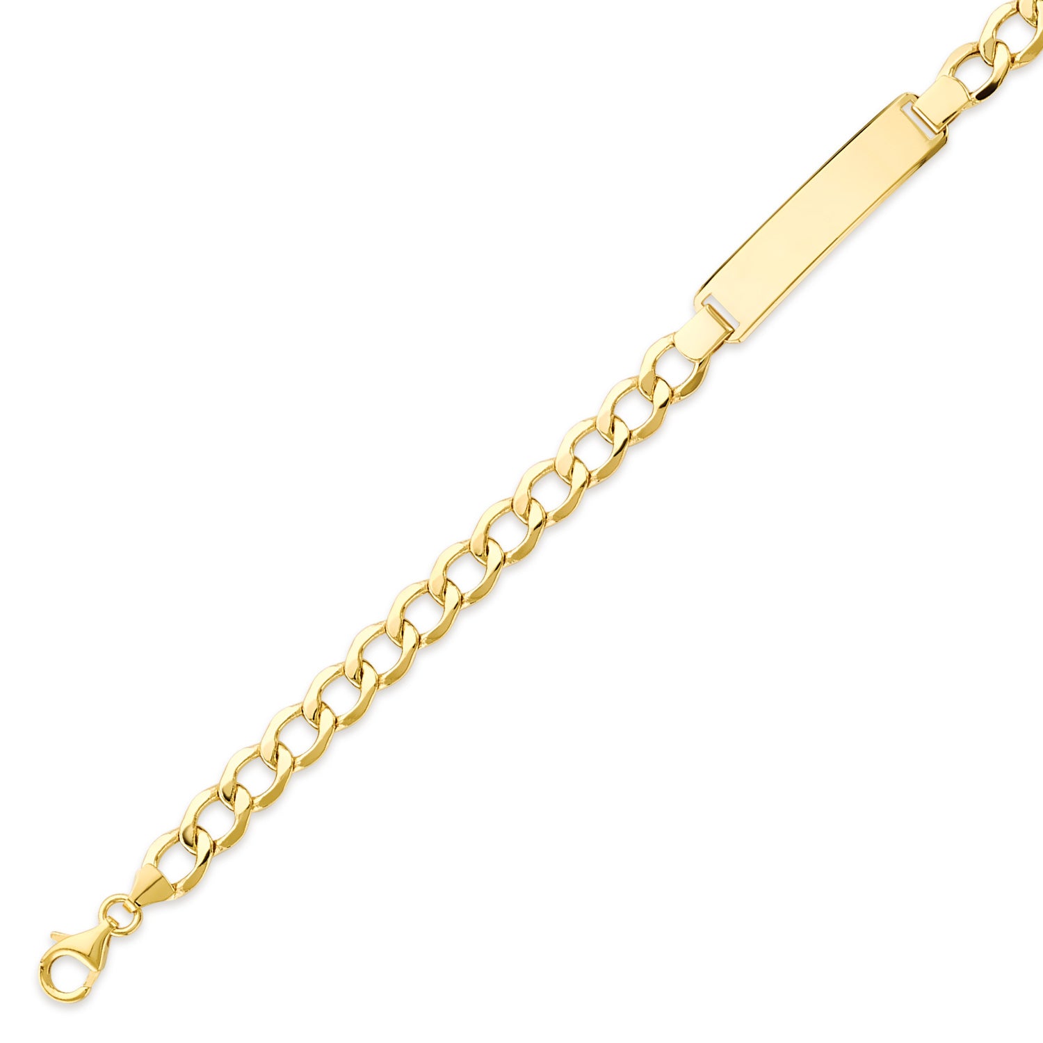 Cuban Mens ID Bracelet in 14K Gold