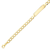 Cuban Mens ID Bracelet in 14K Gold