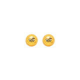 Gold Ball Stud Earrings in 14K Gold and Butterfly Backing