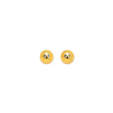 Gold Ball Stud Earrings in 14K Gold and Butterfly Backing