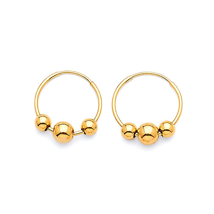 Hoop Earrings in 14K Gold