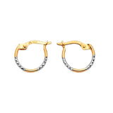 Hoop Earrings in 14K Two-Tone Gold