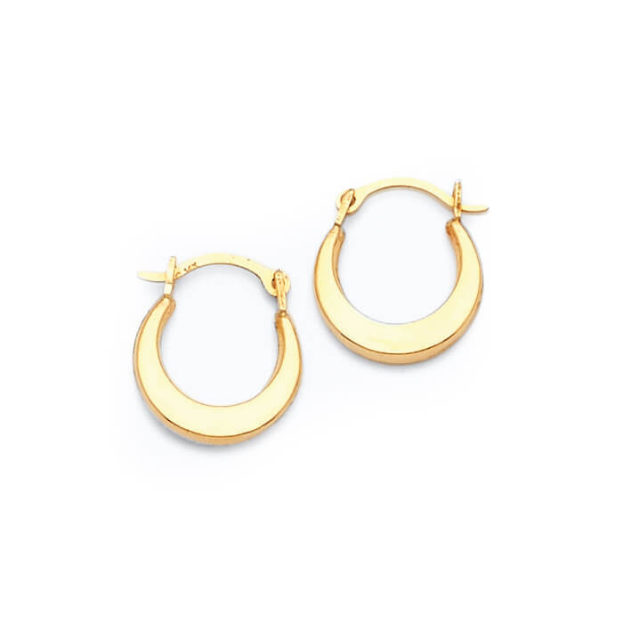 Scallop Hoop Earrings in 14K Gold