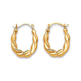Scallop Hoop Earrings in 14K Gold