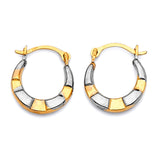 Hoop Earrings in 14K Two-Tone Gold